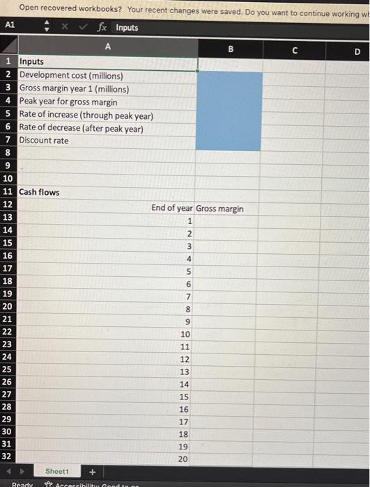 Open recovered workbooks? Your recent changes