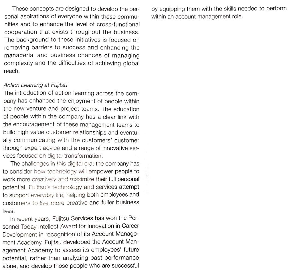 Q. Read the case titled developing a human