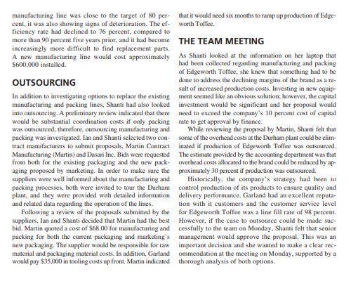 Read PSM Case 5-1 Garland Chocolates and prepare