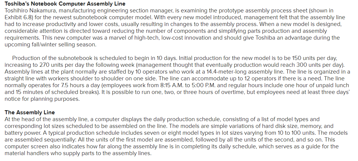 Toshiba's Notebook Computer Assembly Line