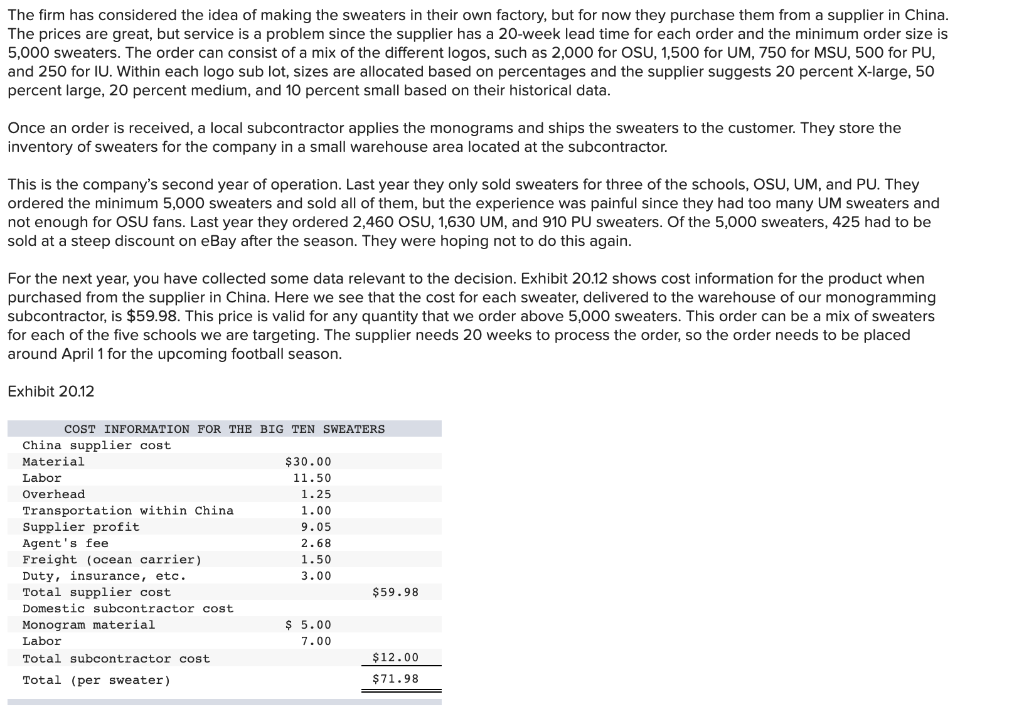 Big1OSweaters.com is a new company started last