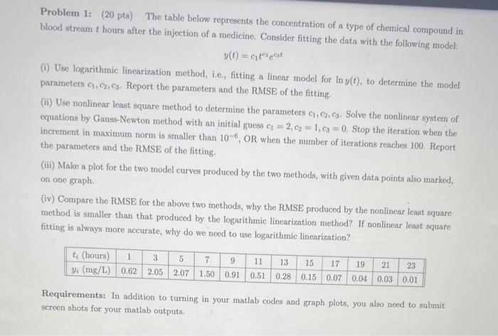 numerical analysis: please use matlab and show