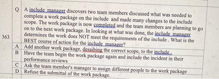 363 A include manager discovers two team members