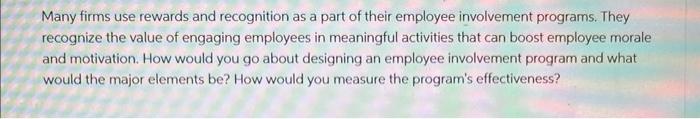 min 200 words Many firms use rewards and