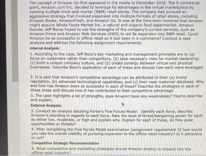 The concept of Amazon Go first appeared in the