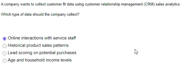A company wants to collect customer fit data