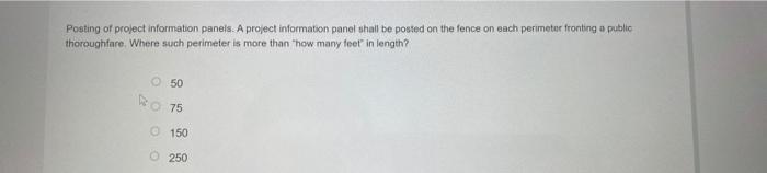 Posting of project information panels. A project