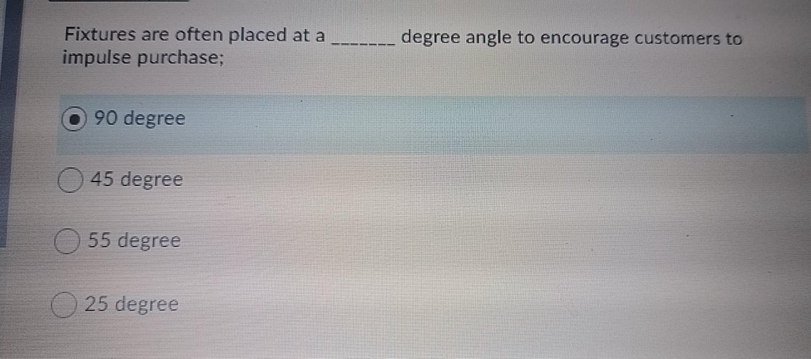 Fixtures are often placed at a impulse purchase;