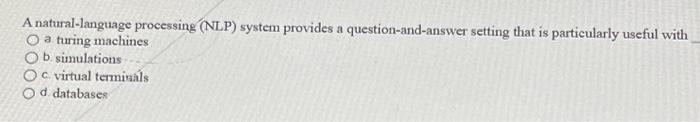 A natural-language processing (NLP) system