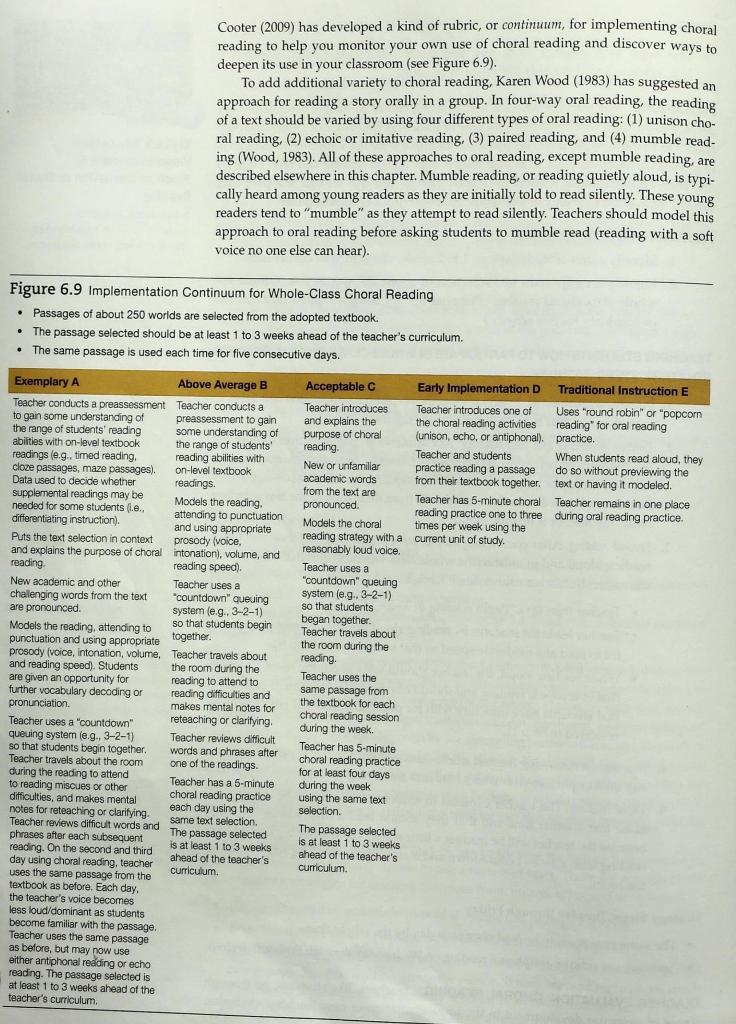 Please read chapter 6 and answer the questions