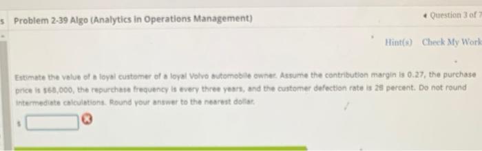 s Problem 2-39 Algo (Analytics in Operations