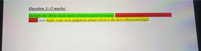 Identify the three main types of open-source