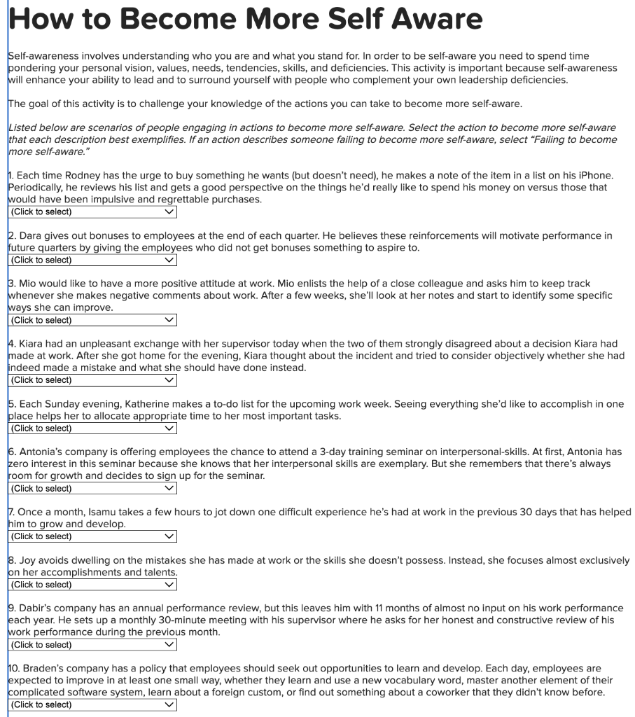 Please answer the full question and not one