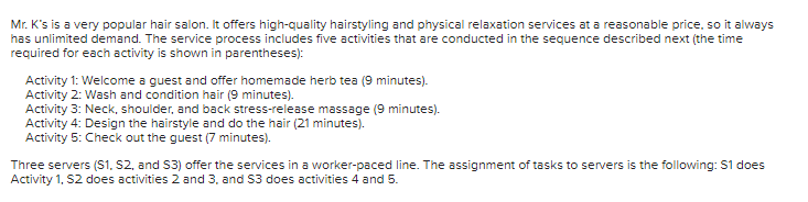 Mr. K's is a very popular hair salon. It offers