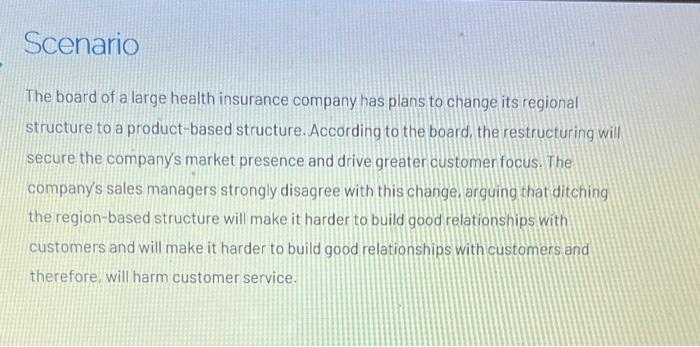 The board of a large health insurance company has