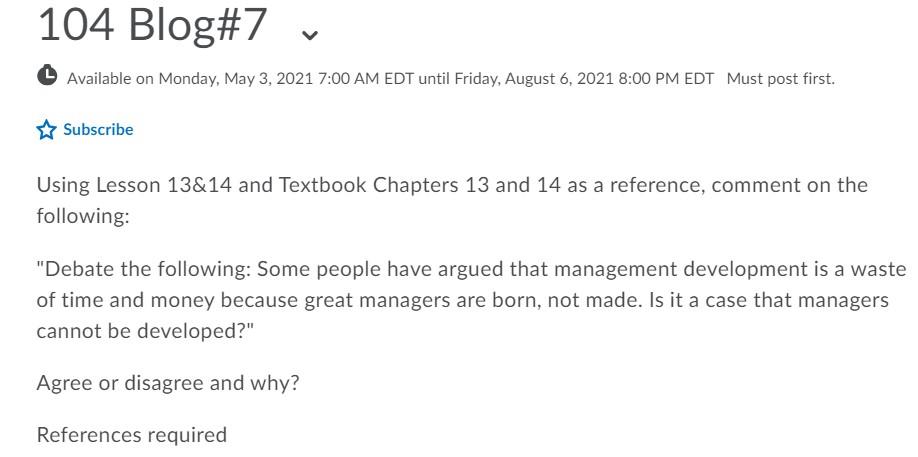 104 Blog#7 Available on Monday, May 3, 2021 7:00