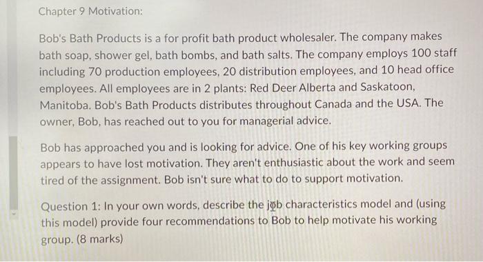 Bob's Bath Products is a for profit bath product