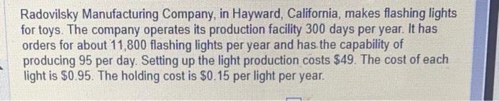 Radovilsky Manufacturing Company, in Hayward,