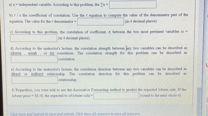 The manager of a seafood restaurant was asked to