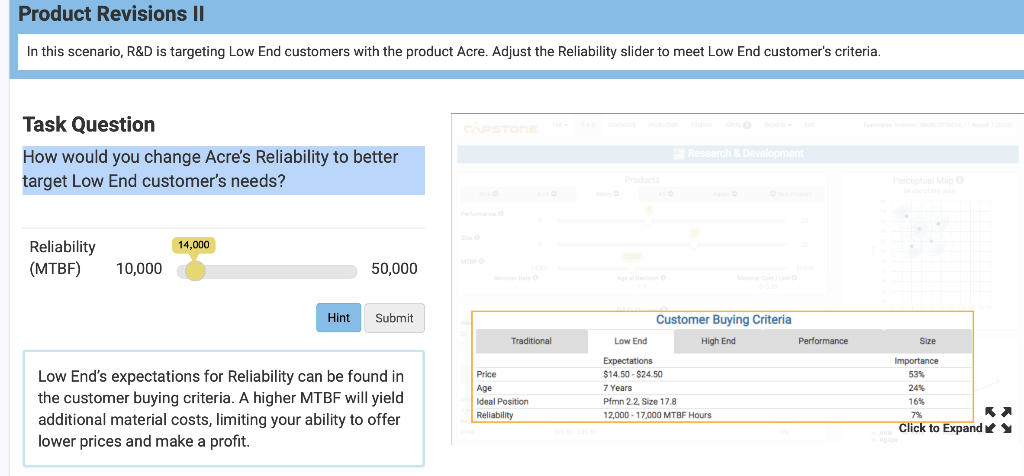 Product Revisions II In this scenario, R&D is