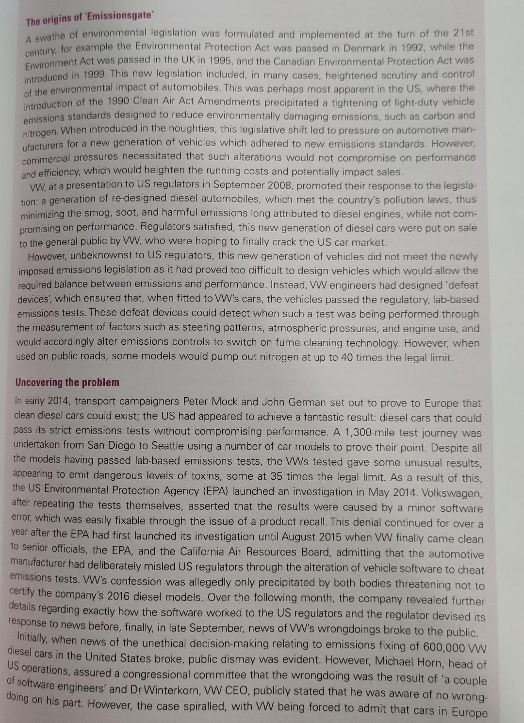 Simon Oldham This case examines the (un)ethical