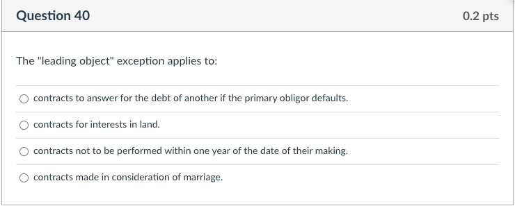 The "leading object" exception applies to: