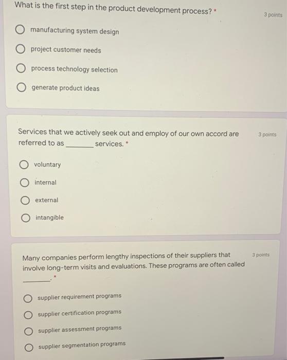 What is the first step in the product development