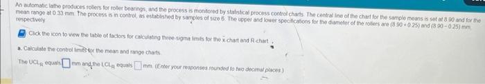 help An autlomatic lathe produces folloss for