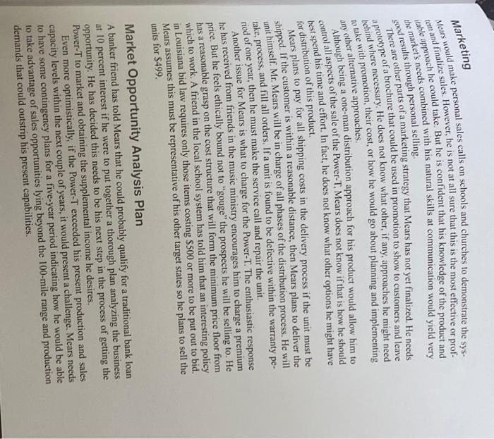 Mears Power-T, Inc. CASE 18 Ray Mears has