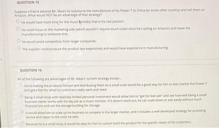 Mears Power-T, Inc. CASE 18 Ray Mears has