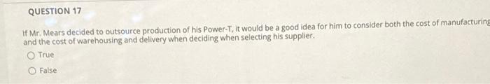Mears Power-T, Inc. CASE 18 Ray Mears has