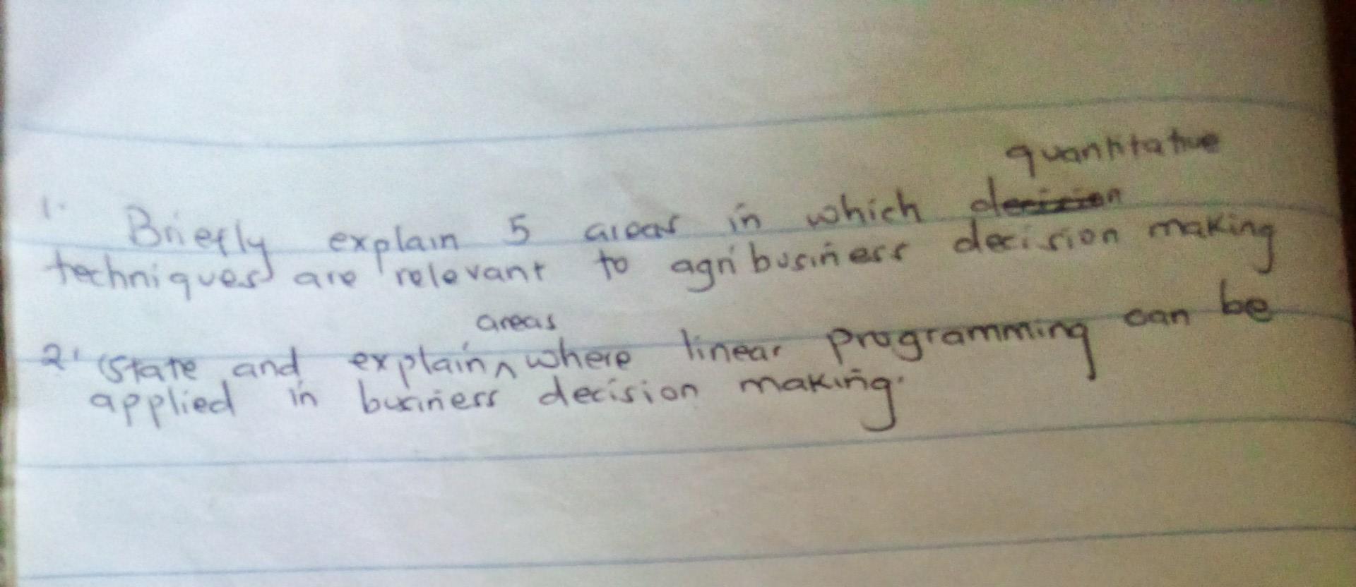 techniques are relevant quantitative Briefly