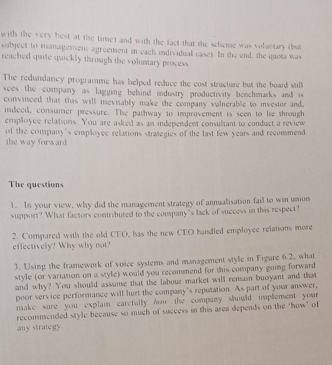 need answers Case study 6.1: Fraught change in a