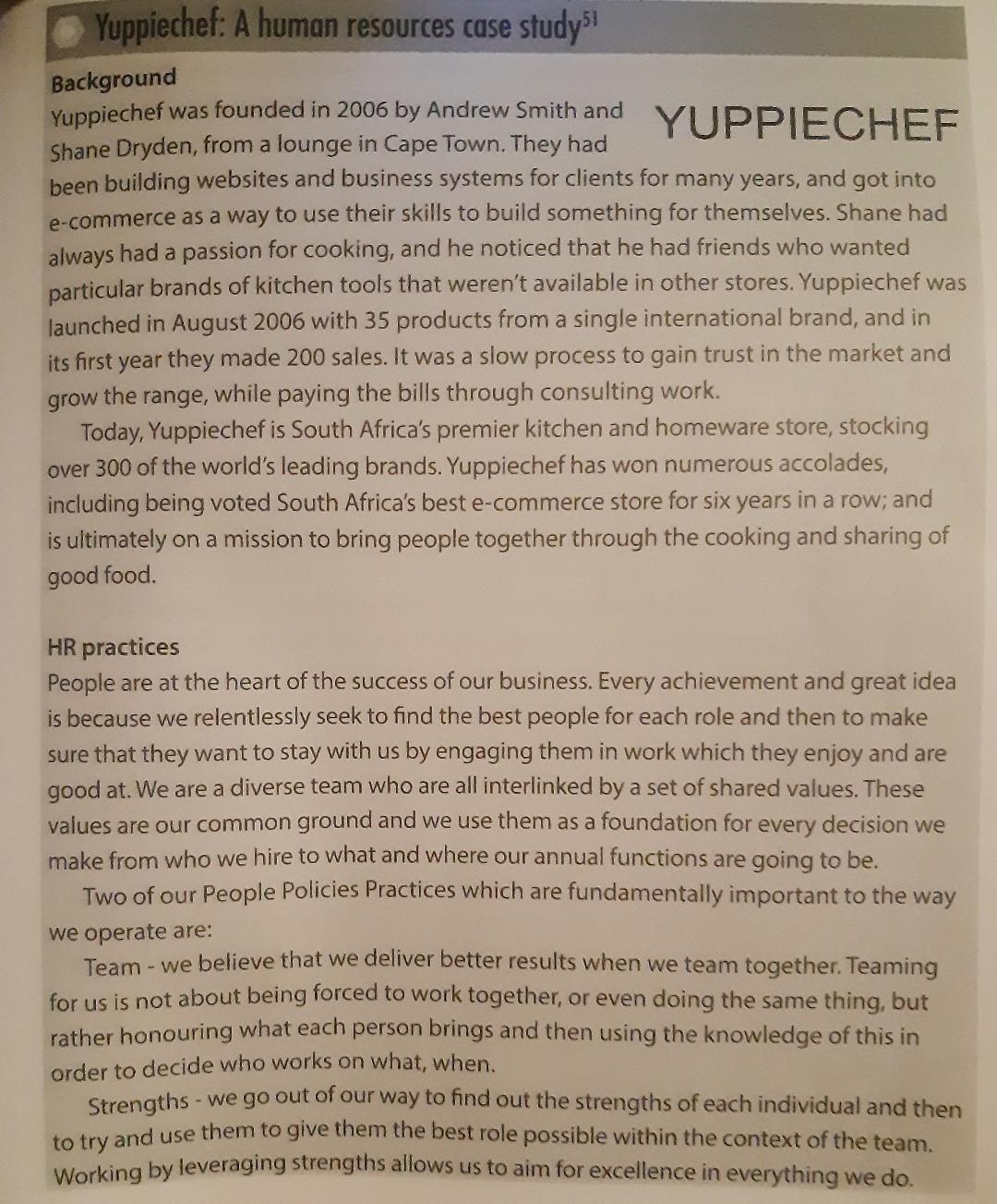 Yuppiechef : A human resources case study