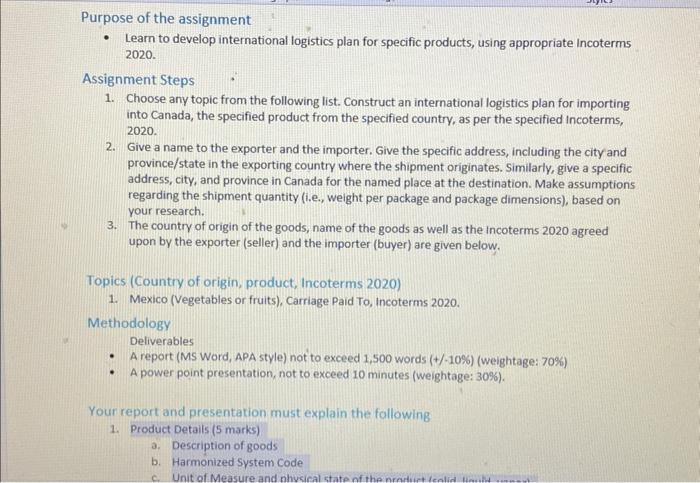 Purpose of the assignment - Learn to develop