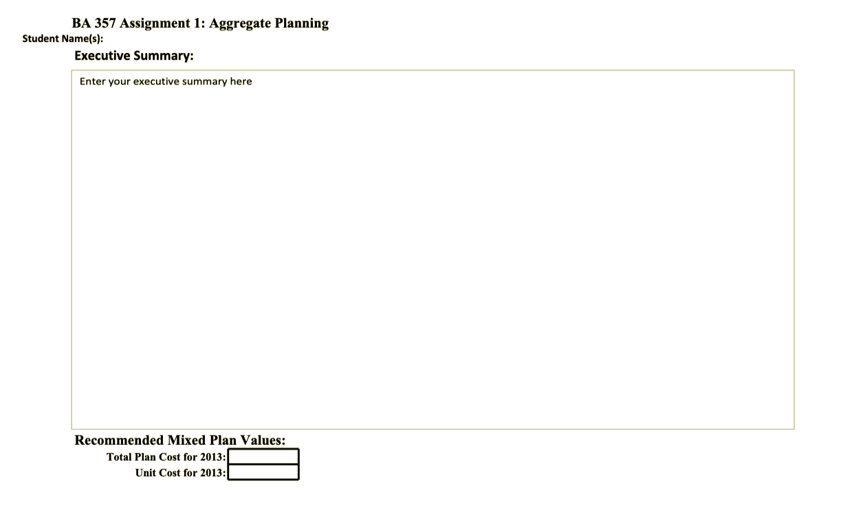 BA 357: 2021 WORK ASSIGNMENT 1 I NEED A CHASE