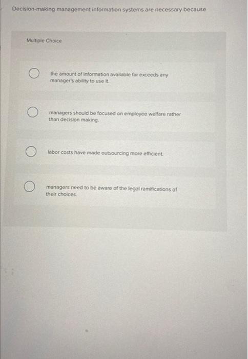 Decision-making management information systems