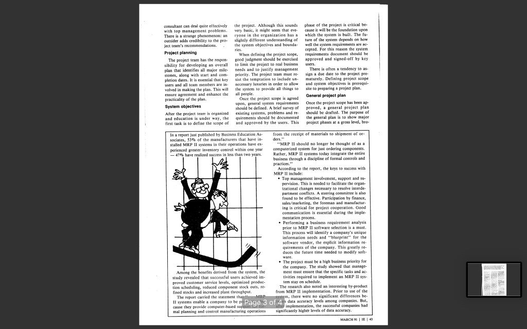 Read the following case on MRPII/ERP (Enterprise