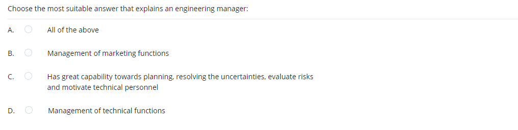 Choose the most suitable answer that explains an