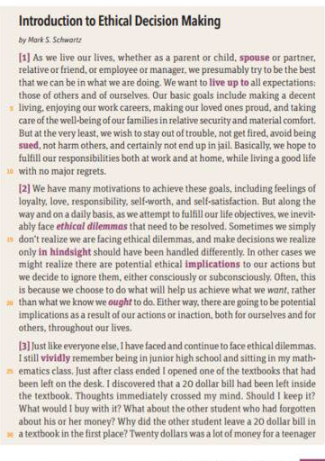 Create an outline for a response paper to the