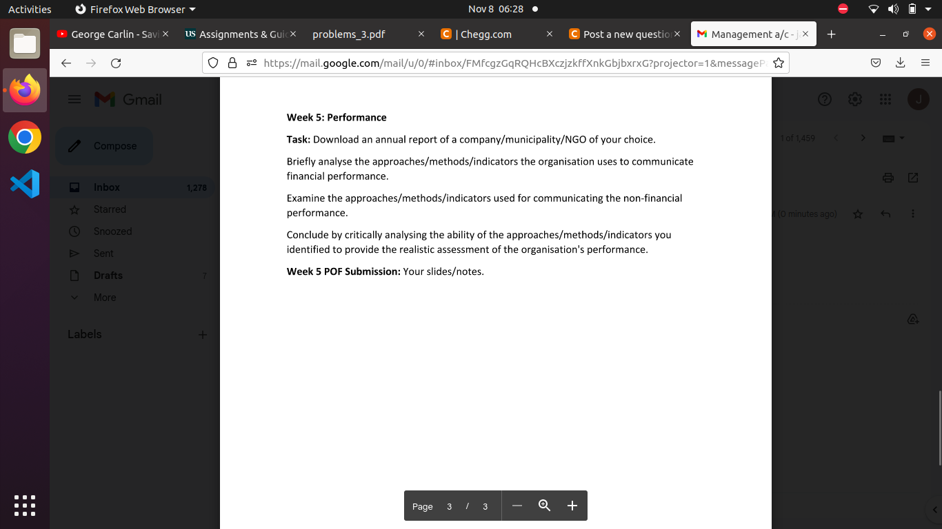 Week 5: Performance Task: Download an annual
