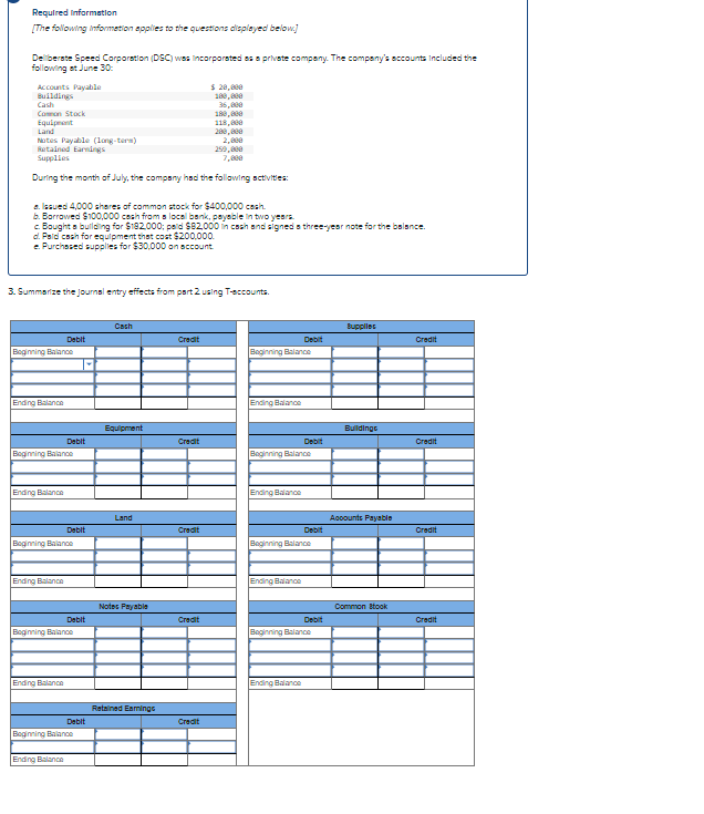 Required information [The following information