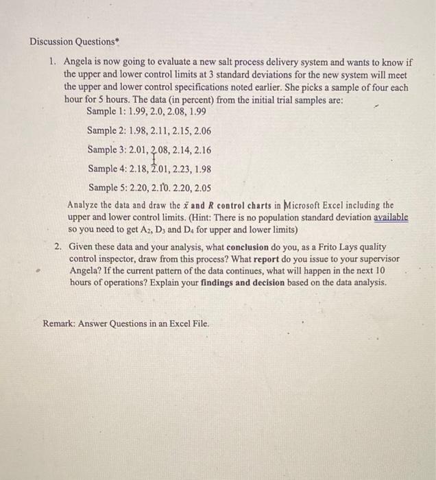 can you post the answer in an excel file with the