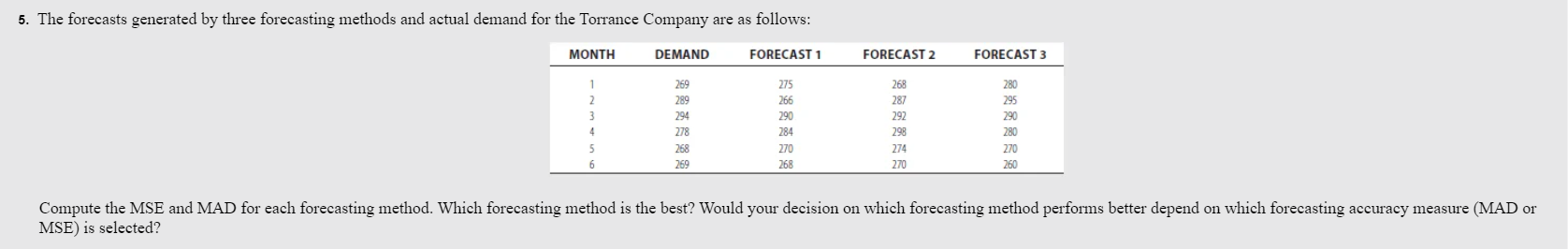 With step by step calculations please: 5. The