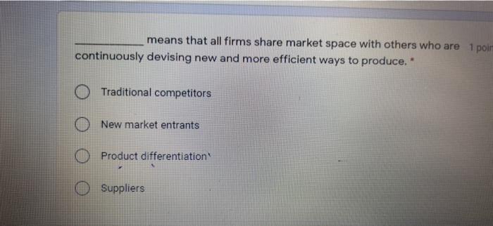 means that all firms share market space with