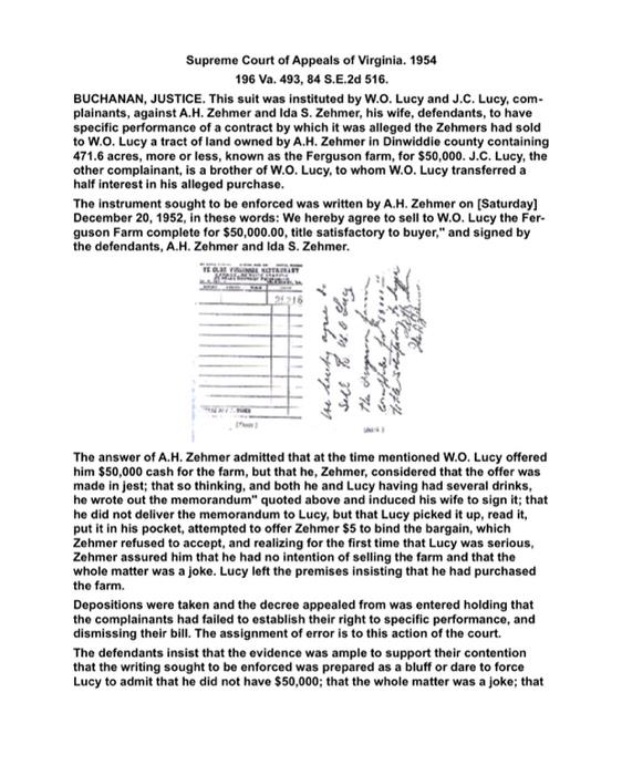 Subject: Business 201 Law Please read the excerpt