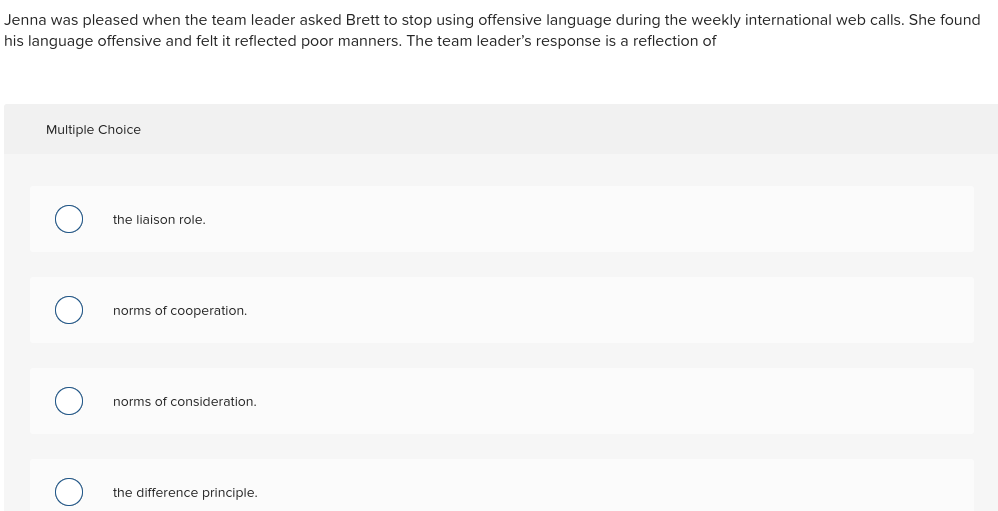 Jenna was pleased when the team leader asked