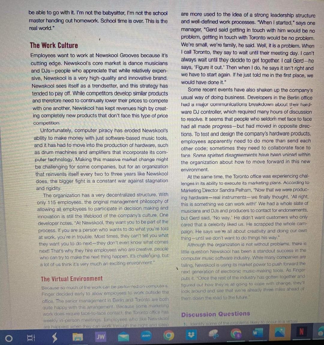 This a organizational behavior course. Thank you