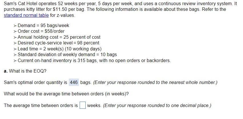 b. What should R be? c. An inventory withdraw of
