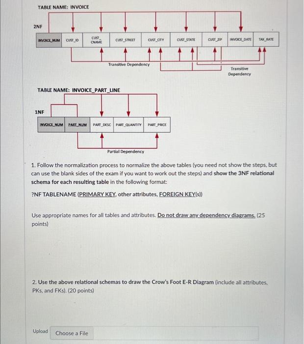 1. Follow the normalization process to normalize